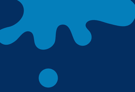 Blue background with splashes and drops of water. Vector illustration.のイラスト素材