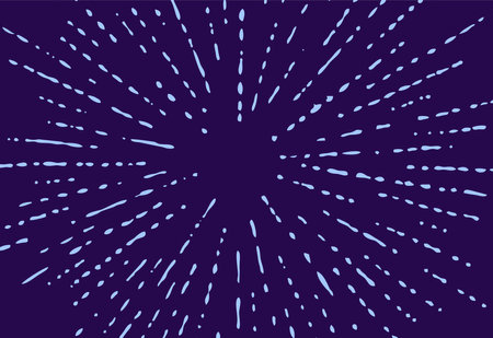 Abstract background with blue dots. Vector illustration. Radial lines.のイラスト素材