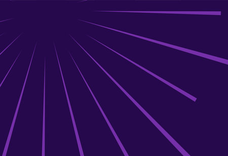 Purple rays on a purple background. Radial lines. Vector illustrationのイラスト素材