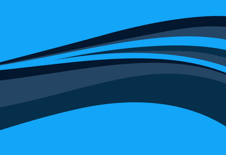 Abstract blue background with curved lines. Vector illustration for your design.のイラスト素材