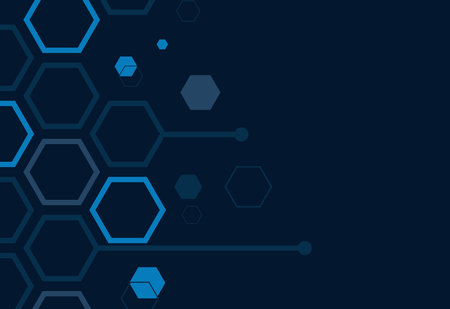 Abstract technological background with hexagons. Vector illustration for your design.