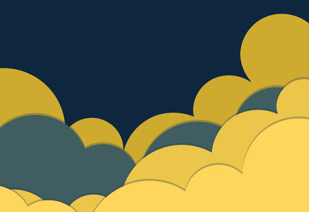 Clouds in the sky. Vector illustration in a flat style.のイラスト素材