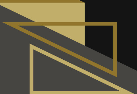 Abstract geometric background. Black and gold color. Vector illustration for your designのイラスト素材