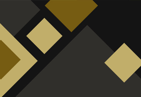 Abstract background with geometric elements. Vector illustration. Black and gold colors.のイラスト素材