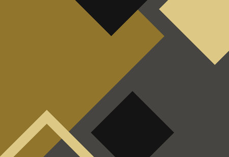 Abstract geometric background with squares and rectangles in black and yellow colorsのイラスト素材