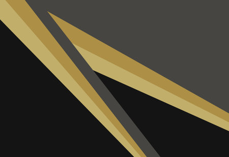 abstract geometric background with triangles in black and gold colors, vector illustrationのイラスト素材