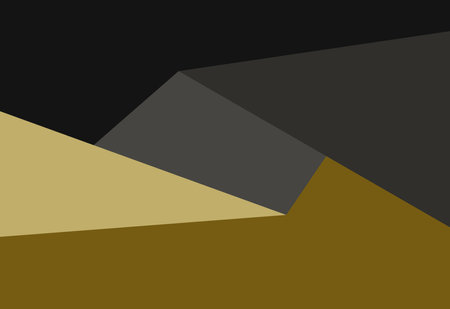 Minimalist geometric background. Black, yellow, brown colors.のイラスト素材