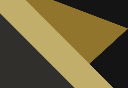 Minimalist geometric background, black and gold color, vector illustration.のイラスト素材