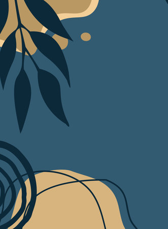 Abstract background with leaves. Vector illustration for your design.のイラスト素材