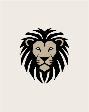 Lion head logo template vector icon illustration design for business and companyのイラスト素材