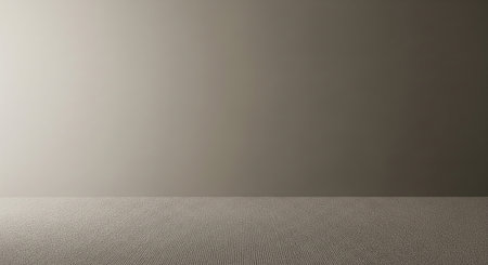Empty table in front of a grey wall. 3D rendering.