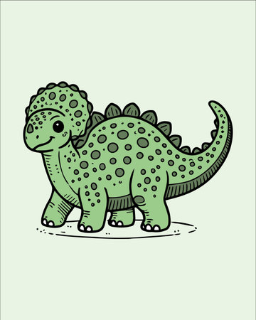 Dinosaur Stegosaurus. Cute cartoon character. Vector illustration.のイラスト素材