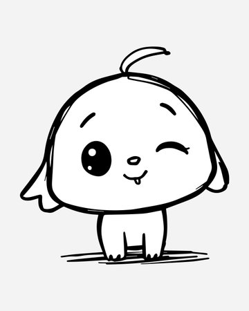 cute cartoon pumkin, vector illustration, doodleのイラスト素材