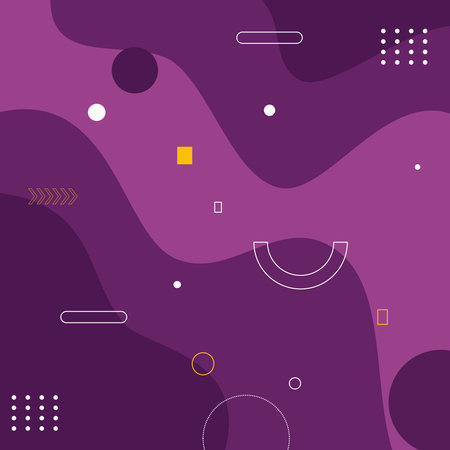 Purple abstract background with geometric shapes and dots. Vector illustration.のイラスト素材