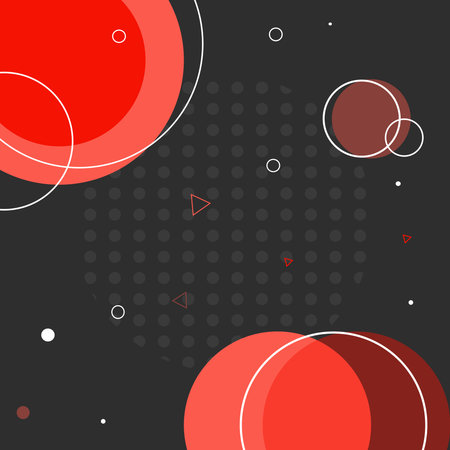 Abstract background with circles and dots. Vector illustration for your design.のイラスト素材