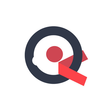 Job search icon in flat color style. Recruitment interview jobのイラスト素材