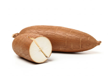 Sweet potato isolated on white background with clipping path and full depth of fieldの写真素材