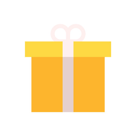 Gift flat icon isolated on white background. Vector Illustration.のイラスト素材