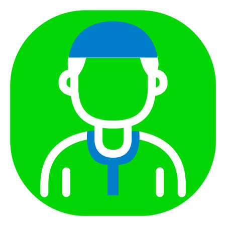 Avatar of a man in a cap. Vector. Flat design.