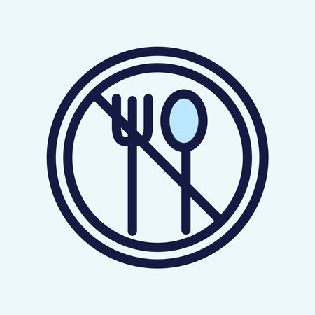 Restaurant icon. Vector illustration in trendy flat style on blue background.のイラスト素材