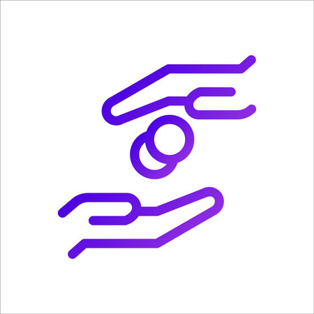 Hands and spermatozoons line flat color icon on white backgroundのイラスト素材