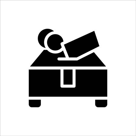 Trash bin icon. Simple illustration of trash bin vector icon for webのイラスト素材