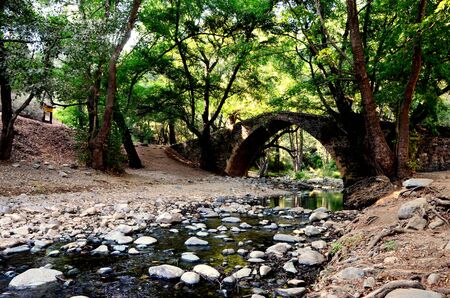 Tzelefos Venetians Bridge in Troodos Mountain, Cyprus