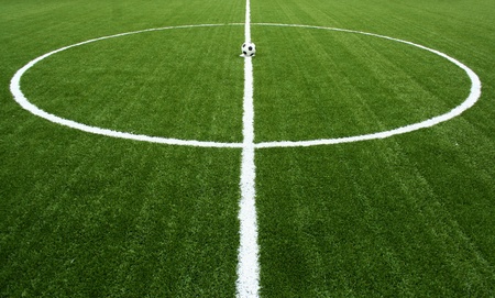 lines on soccer field green grass 