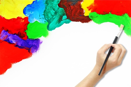 Painting watercolorの写真素材