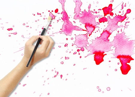 Painting watercolorの写真素材