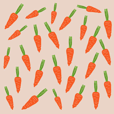 seamless texture with a lot of carrots 