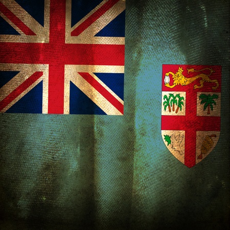 Old grunge flag of Fijiの写真素材