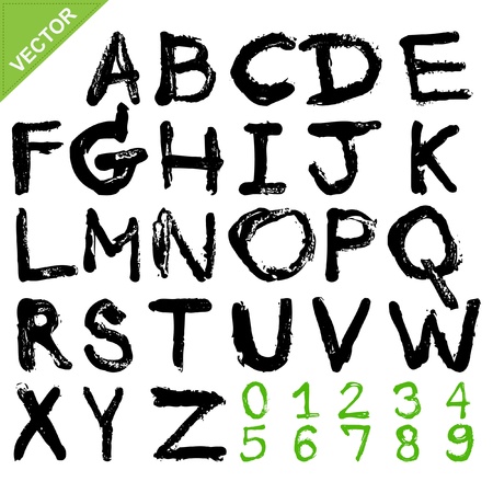alphabet brush のイラスト素材