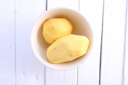 peel potatoの写真素材