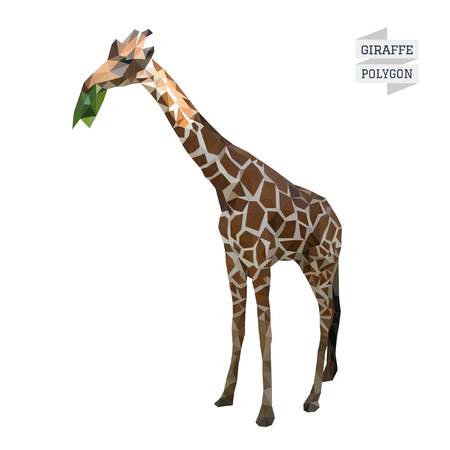 Giraffe polygon vectorのイラスト素材