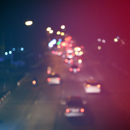 blur traffic with bokeh