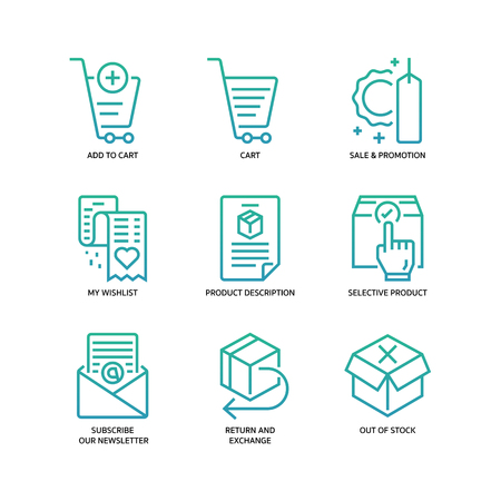 E-commerce website iconのイラスト素材
