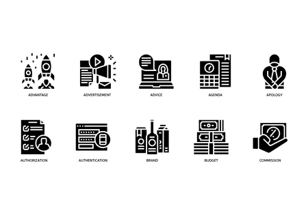 Business icons setのイラスト素材