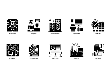 Business icons setのイラスト素材