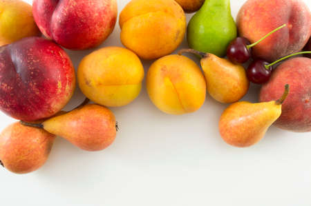 Fresh natural  fruit background with copyspaceの写真素材