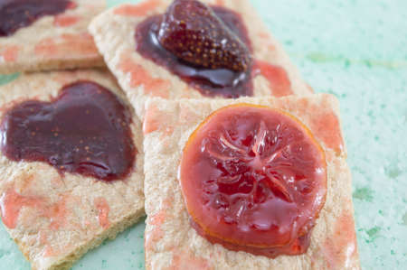 Homemade delicious red fruit dessertの写真素材