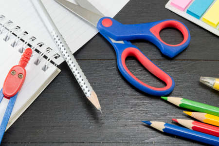 Bunch of writing and learning toolsの写真素材