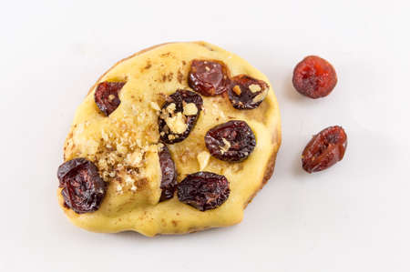 Homemade fruit muffins with aronia and cranberriesの写真素材