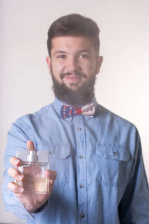 Fashionable man with a bow tieの写真素材