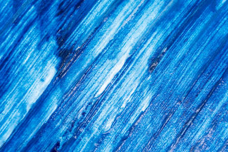 Photo of blue watercolor texture with brush strokes
