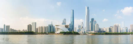 Guangzhou city modern cityscape view, Guangdong province, Chinaの写真素材