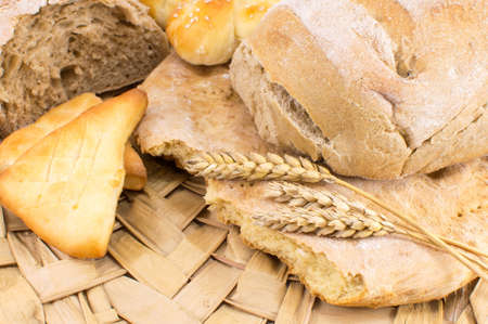 Homemade shaped bread and pastry on the table