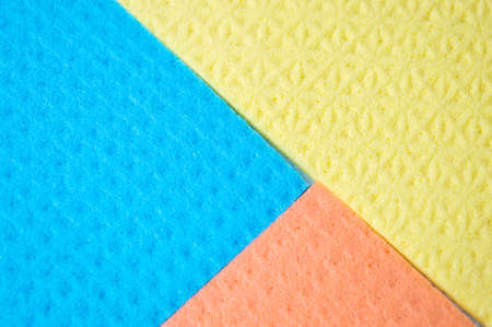 Various cleaning cloth background pattern close upの写真素材