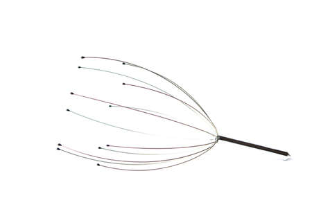 Hand Held Scalp Head Massager Isolated on Whiteの写真素材