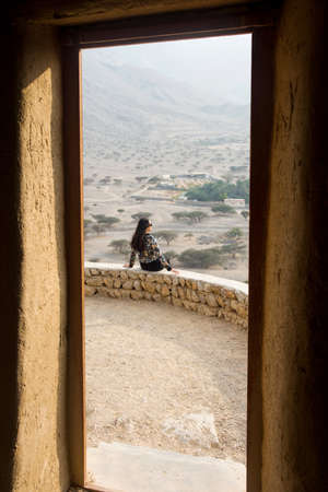 Girl enjoying scenery on a desert hiking trip
